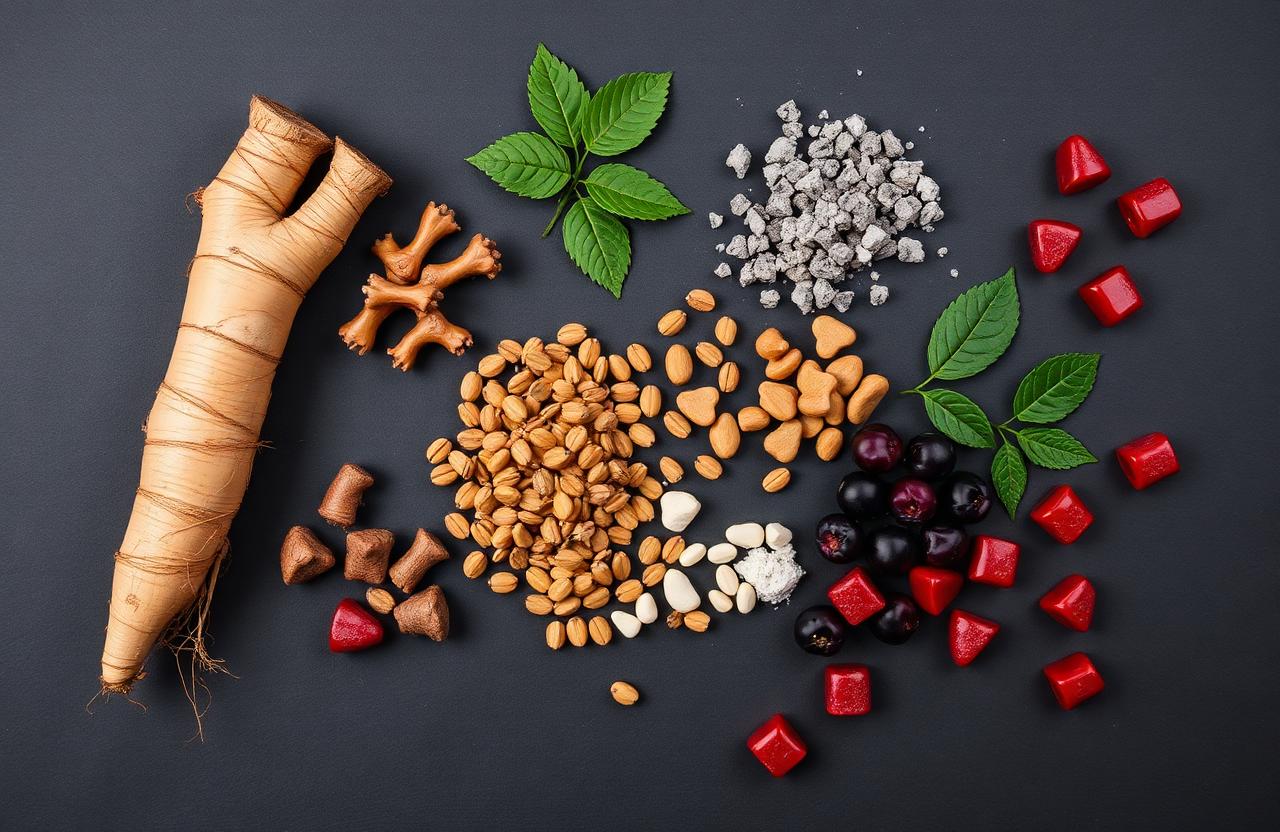 Natural ingredients used in LuxOvia Male Enhancement Gummies — ginseng, maca, tribulus, zinc